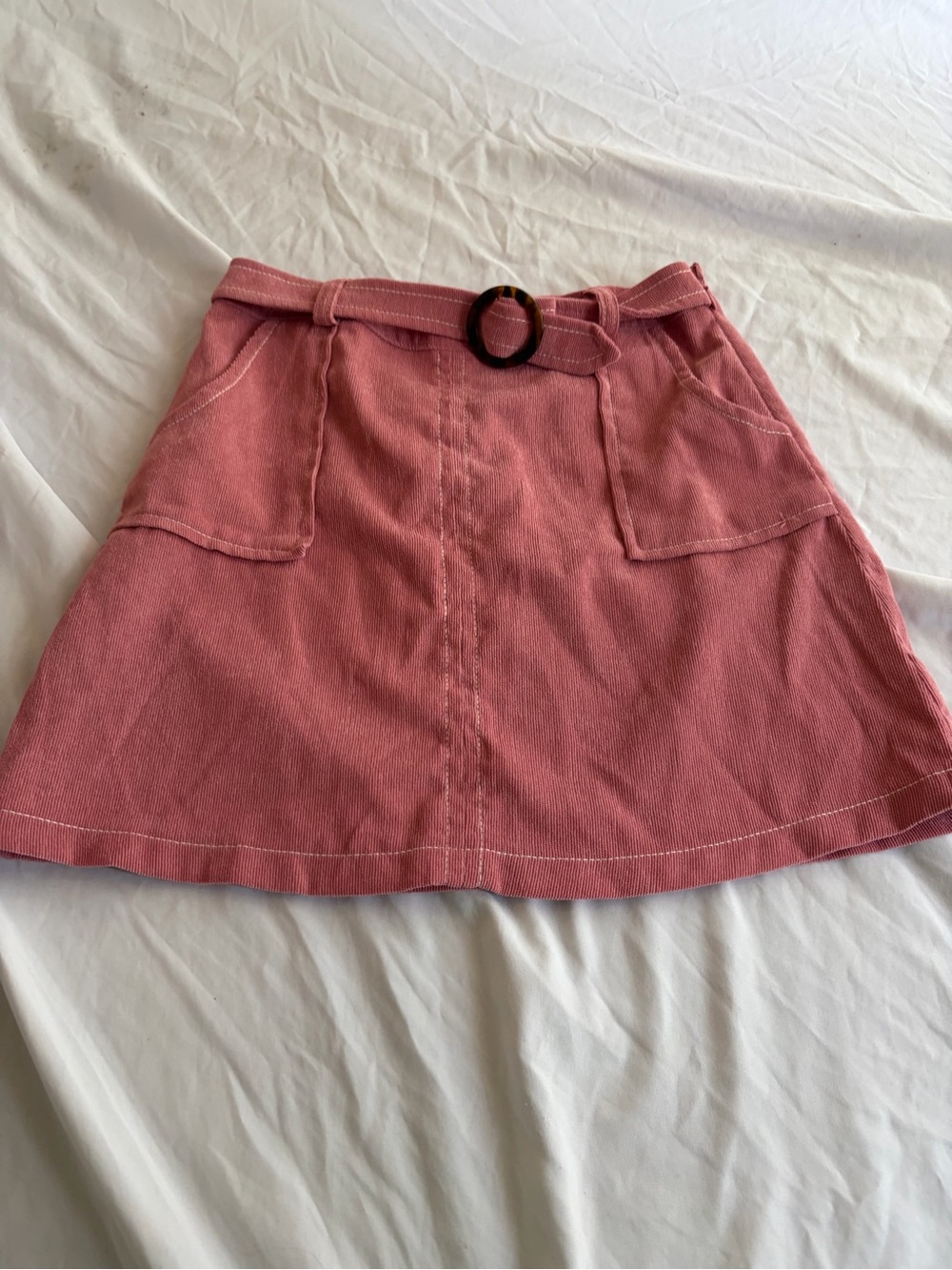 IZ Girl Girls Pink Corduroy A-Line Mini Skirt Size 12 Preppy Y2K